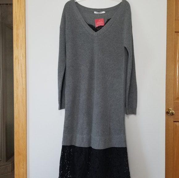 🌸NWT Stitches & Stripes Lace Sweater Dress🌸 - Picture 1 of 5